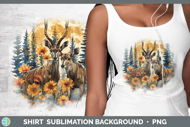 Autumn Kudu Shirt Sublimation Sublimation Background Designs