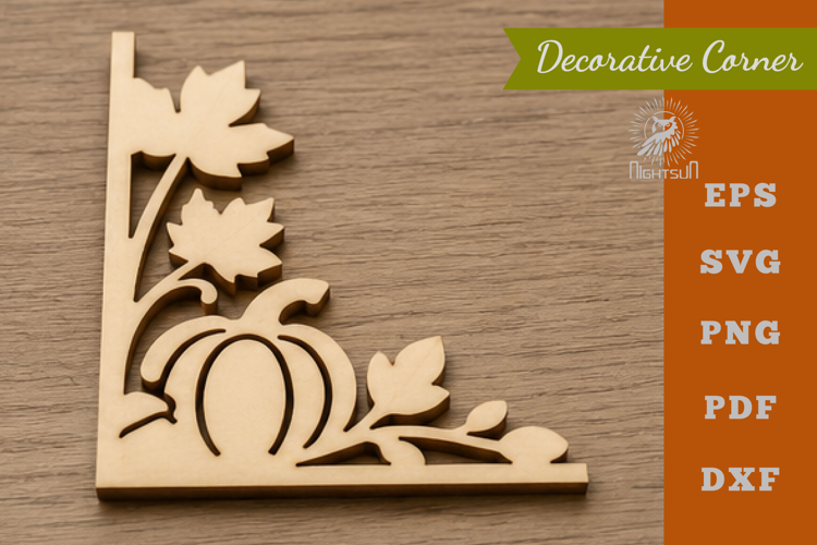 Autumn Lasercut Corner SVG