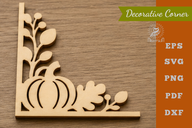 Autumn Lasercut Corner SVG