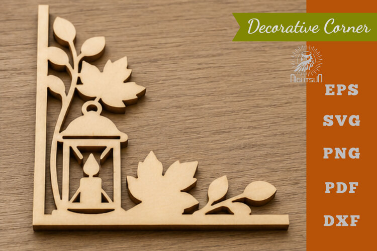 Autumn Lasercut Corner SVG example image 1