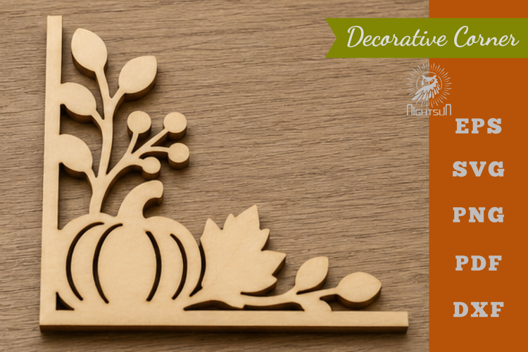 Autumn Lasercut Corner SVG