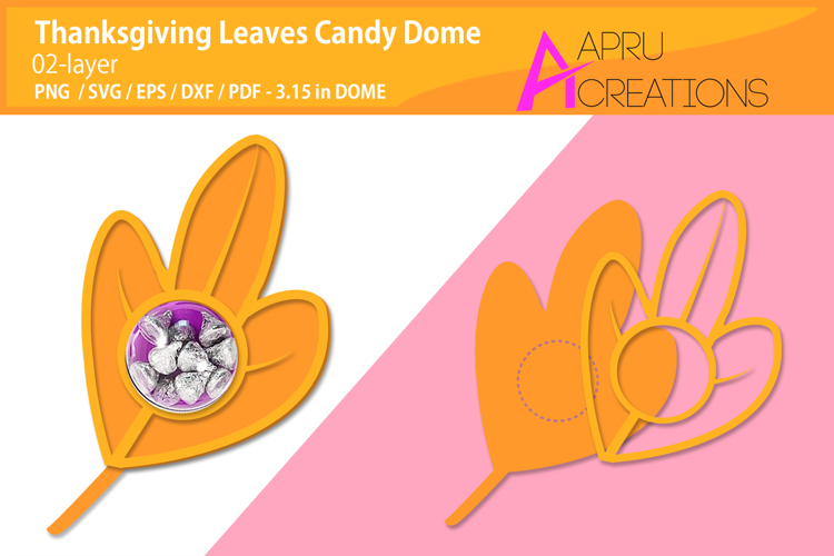 Thanksgiving Autumn leave candy dome