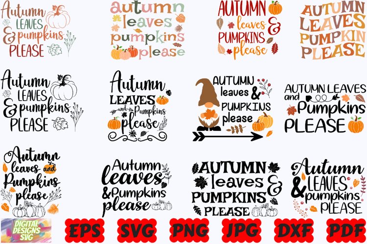 Fall Leaves Svg Image 6