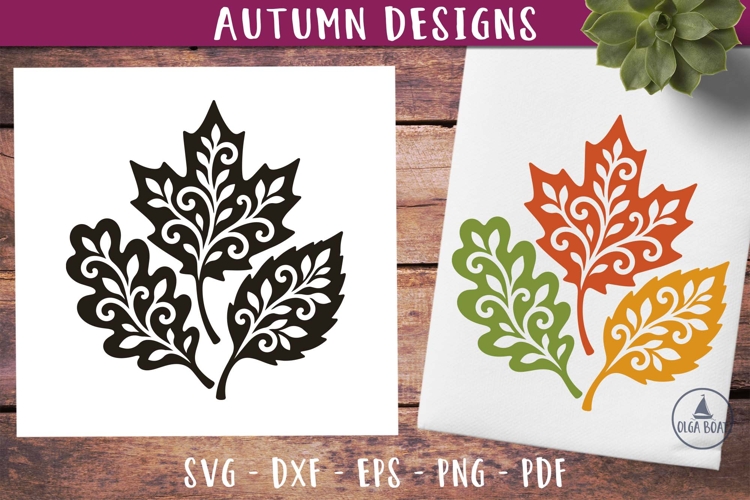 Autumn Leaves SVG Silhouette
