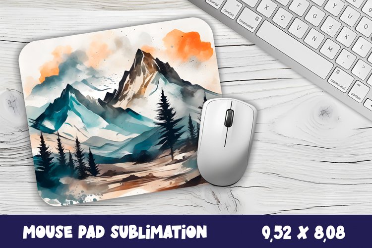 Winter forest mouse pad winter/village sublimation example image 1