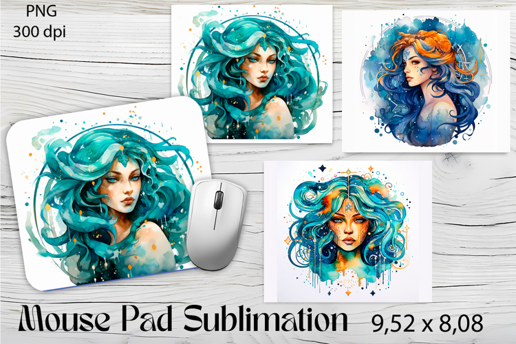 Virgo Zodiac Sign Sublimation Zodiac Mouse Pad Design