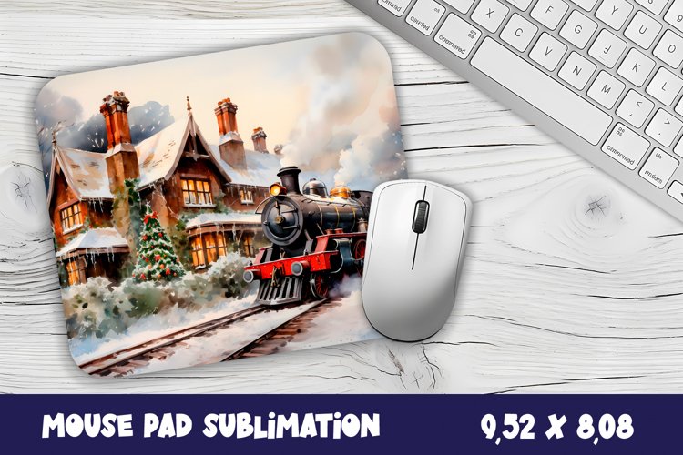 Winter hause mouse pad winter/village sublimation example image 1