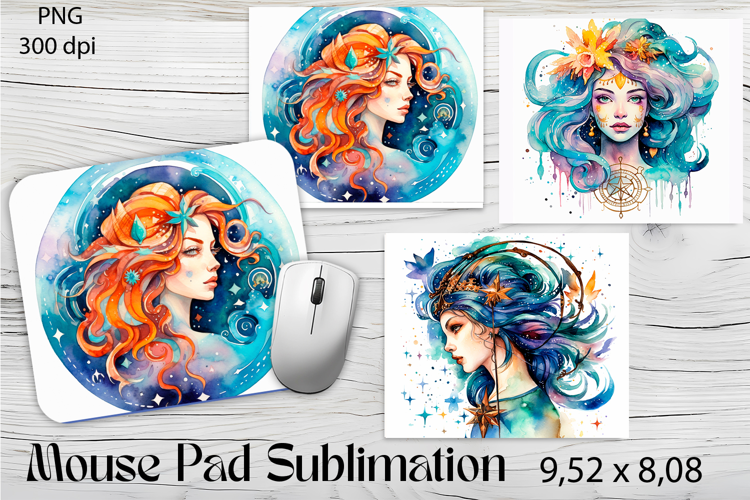 Virgo Zodiac Sign Sublimation Zodiac Mouse Pad Design
