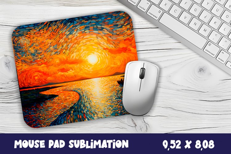 Sea at sunset 3d Mouse Pad Sublimation.