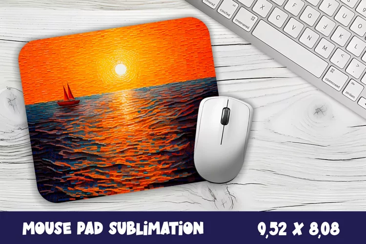 Sea at sunset 3d Mouse Pad Sublimation.