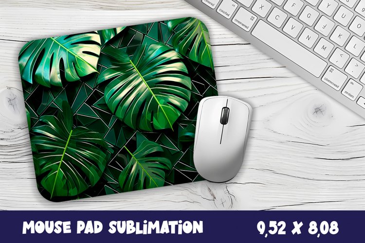 Tropical Mouse Pad Sublimation. Tropical Leaves Mouse Pad
