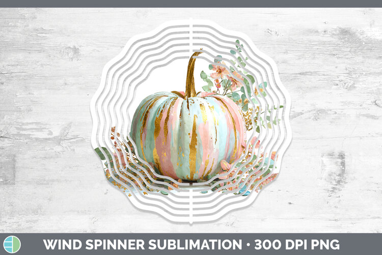 GorgeousAutumn Pastel Brush Strokes Wind Spinner design.