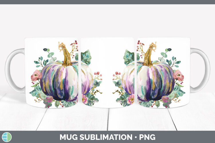 GorgeousAutumn Pastel Brush Strokes Mug Wrap design.