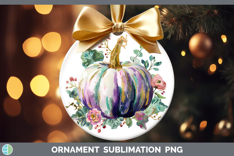 GorgeousAutumn Pastel Brush Strokes Ornament design.