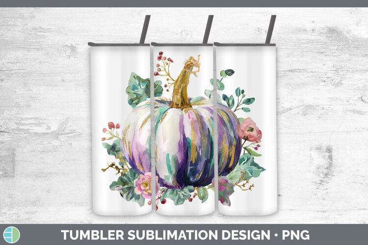 GorgeousAutumn Pastel Brush Strokes Tumbler design.