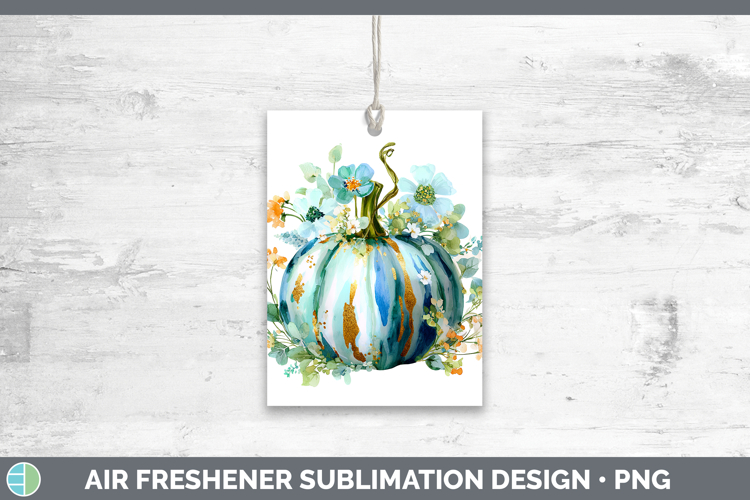 Brush Stroke Pumpkin Air Freshener Autumn Pastel Brush Strok