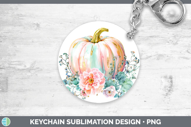 GorgeousAutumn Pastel Brush Strokes Keychain design.