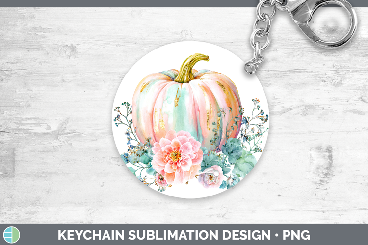 Brush Stroke Pumpkin Keychain Autumn Pastel Brush Strokes Su