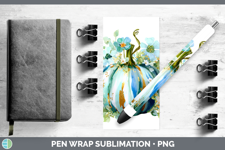 Brush Stroke Pumpkin Pen Wrap Autumn Pastel Brush Strokes Su