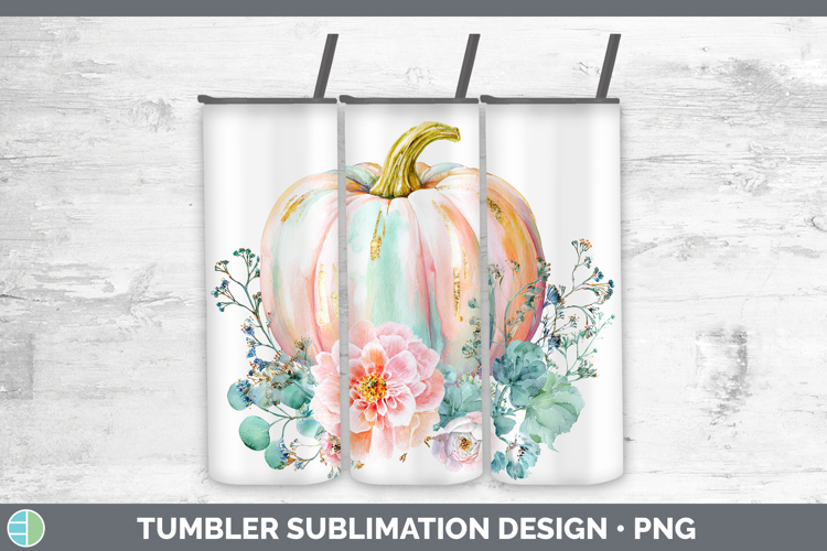 Brush Stroke Pumpkin Tumbler Autumn Pastel Brush Strokes Sub