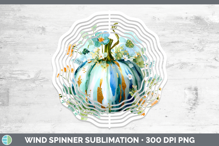 Brush Stroke Pumpkin Wind Spinner Autumn Pastel Brush Stroke