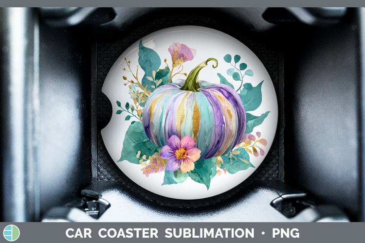 Brush Strokes Pumpkin Autumn Pastel Brush Strokes Car Coast