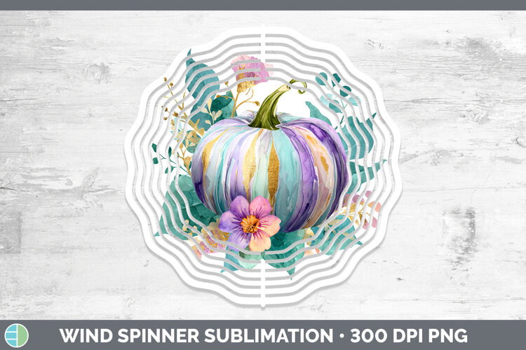 GorgeousAutumn Pastel Brush Strokes Wind Spinner design.