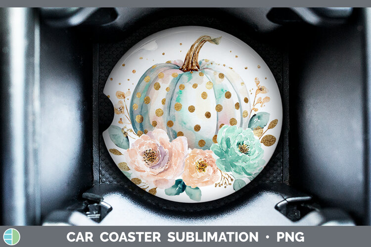 GorgeousAutumn Pastel Brush Strokes Car Coaster design.
