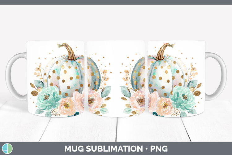 GorgeousAutumn Pastel Brush Strokes Mug Wrap design.