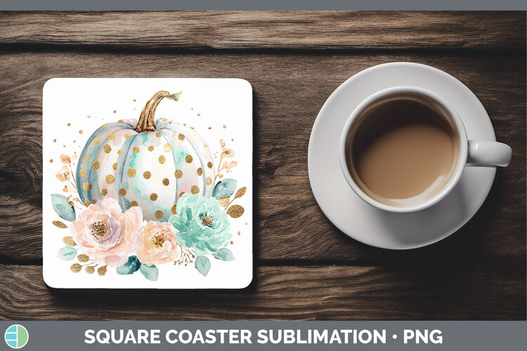 GorgeousAutumn Pastel Brush Strokes Square Coaster design.