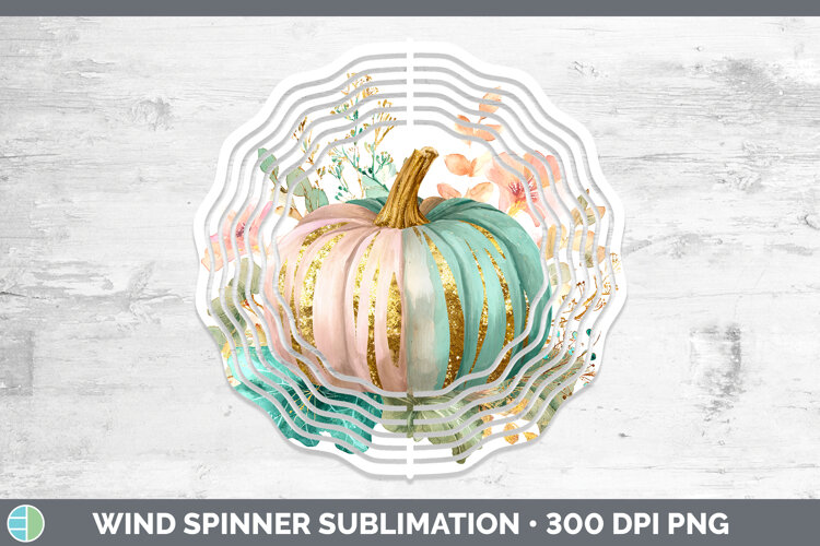 GorgeousAutumn Pastel Brush Strokes Wind Spinner design.