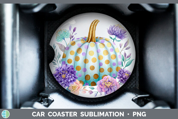 GorgeousAutumn Pastel Brush Strokes Car Coaster design.