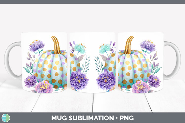 GorgeousAutumn Pastel Brush Strokes Mug Wrap design.