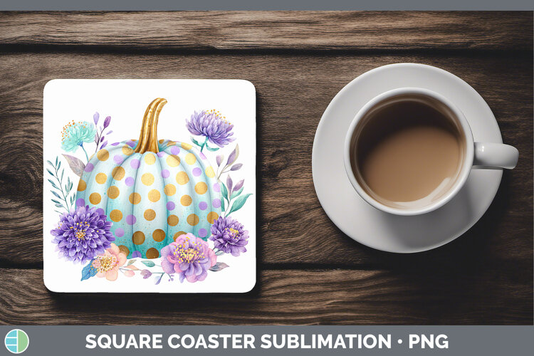 GorgeousAutumn Pastel Brush Strokes Square Coaster design.