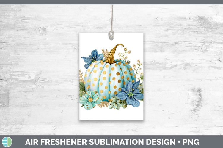 Pumpkin Autumn Pastel Brush Strokes Air Freshener Sublimatio