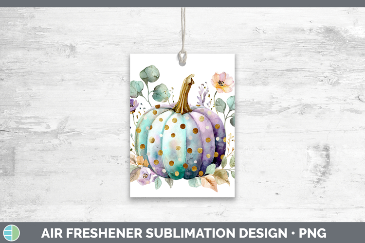 Purple Dot Pumpkin Autumn Pastel Brush Strokes Air Freshener