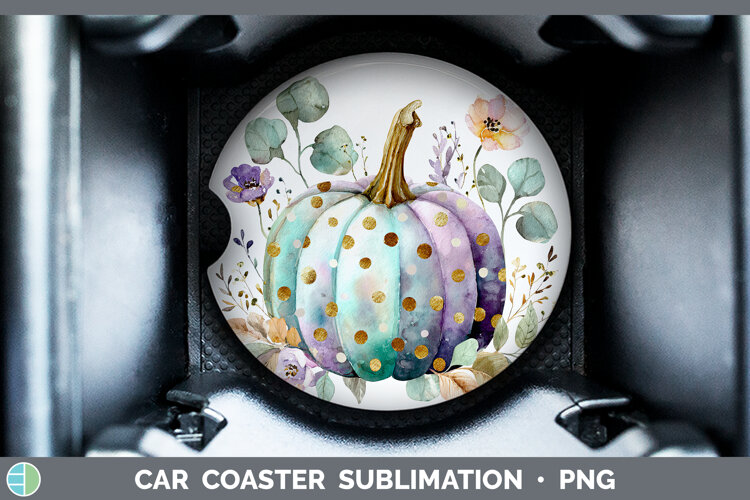 GorgeousAutumn Pastel Brush Strokes Car Coaster design.