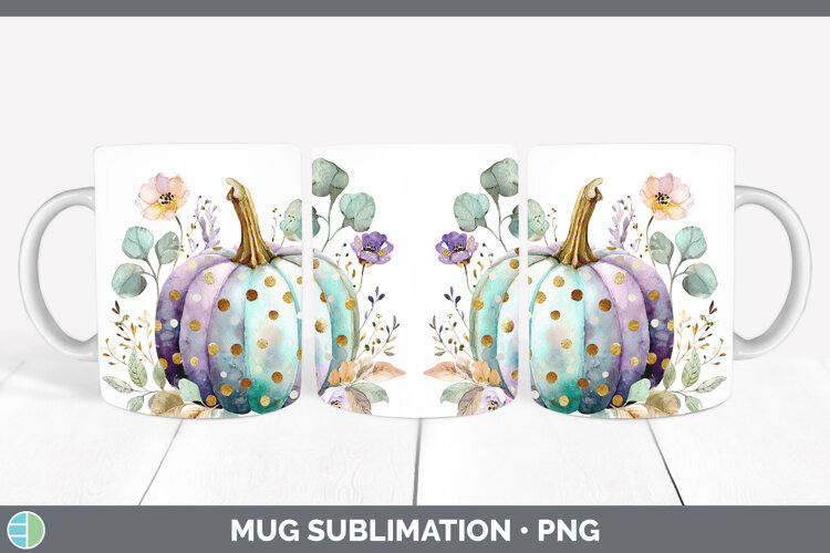 GorgeousAutumn Pastel Brush Strokes Mug Wrap design.