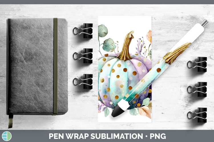 GorgeousAutumn Pastel Brush Strokes Pen Wrap design.
