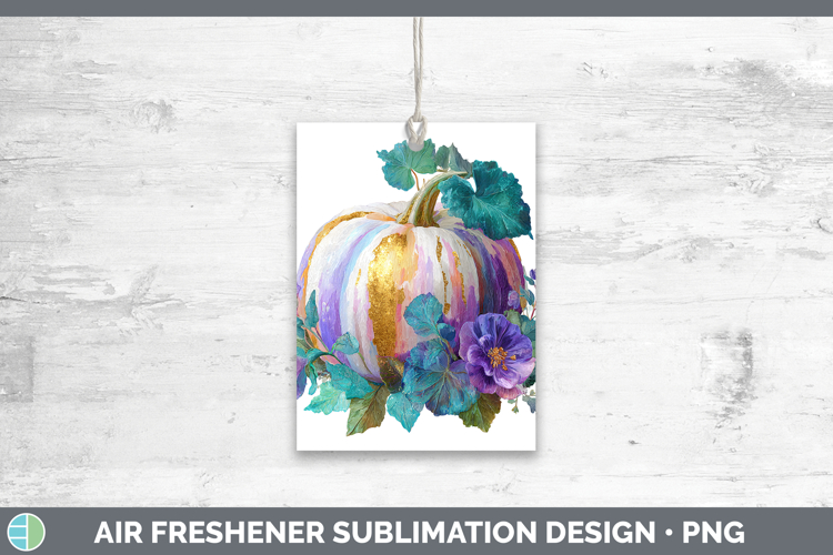 Purple Pumpkin Air Freshener Autumn Pastel Brush Strokes Sub