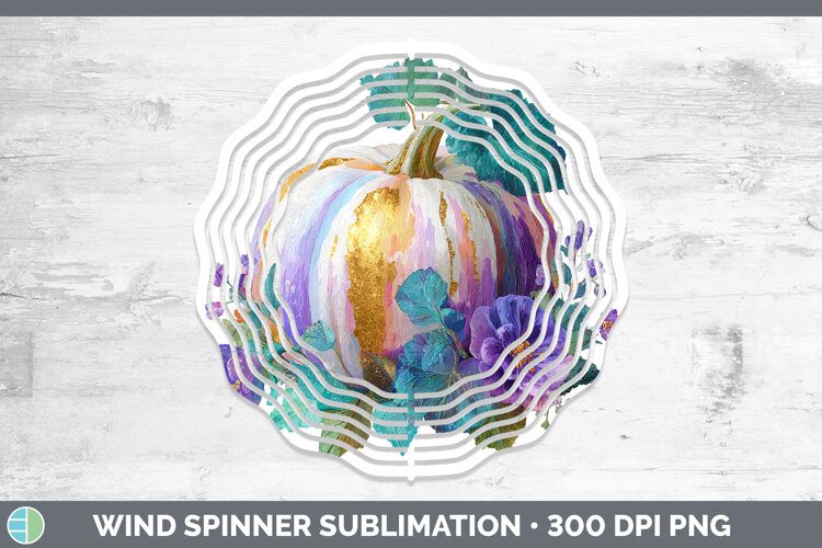 GorgeousAutumn Pastel Brush Strokes Wind Spinner design.
