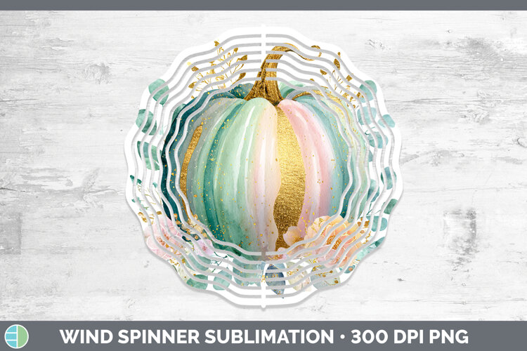 GorgeousAutumn Pastel Brush Strokes Wind Spinner design.