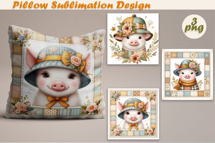 Fany Halloween Patchwork animal| Pillow Sublimation Design