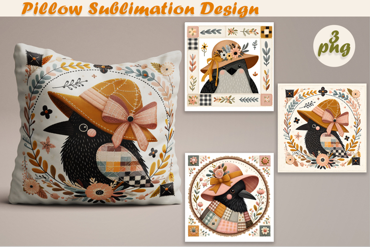 Fany Halloween Patchwork animal| Pillow Sublimation Design