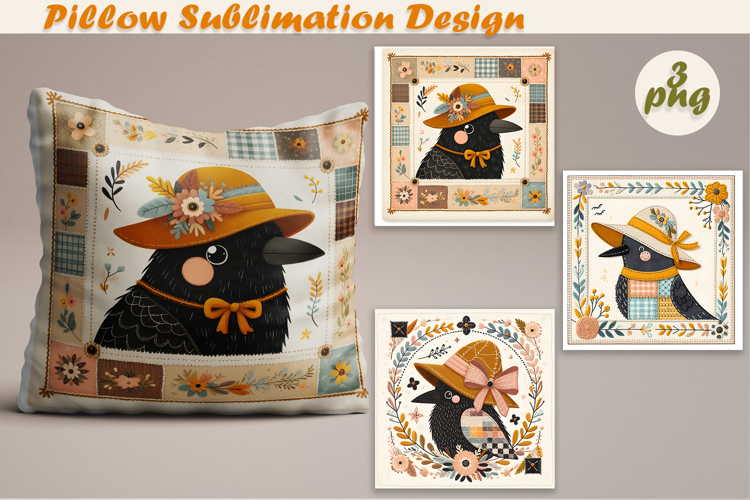 Fany Halloween Patchwork animal| Pillow Sublimation Design