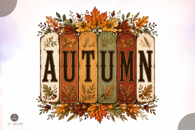 Autumn PNG,Vintage Fall Sublimation Shirt Design