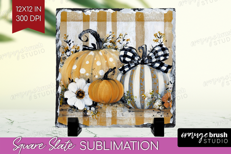 Autumn Pumpkin Slate PNG - Fall Pumpkin, Square Slate