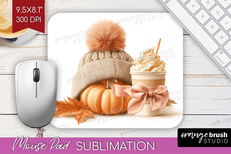 Autumn Pumpkin Mouse Pad Sublimation - Fall Pumpkin, PNG