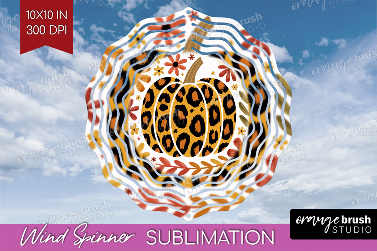 Autumn Pumpkin Wind Spinner Sublimation PNG - Fall Pumpkin,
