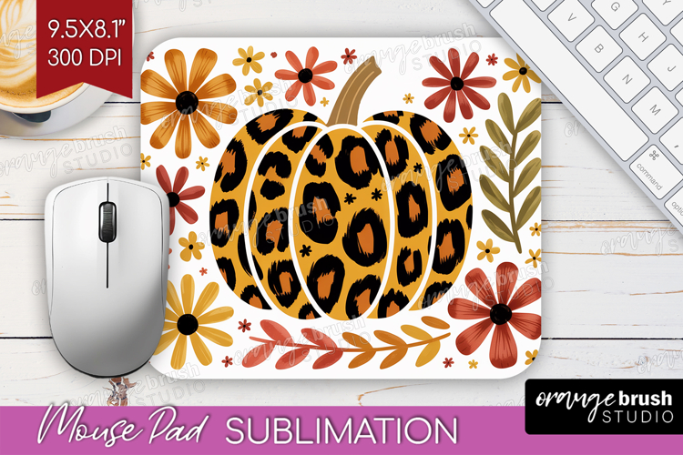 Autumn Pumpkin Mouse Pad Sublimation - Fall Pumpkin, PNG